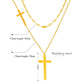 Luxe Layered Cross Silver